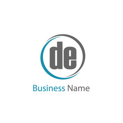 Initial Letter DE Logo Template Design