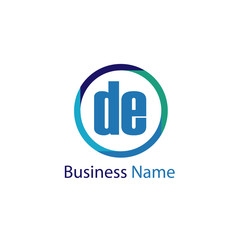 Obraz premium Initial Letter DE Logo Template Design
