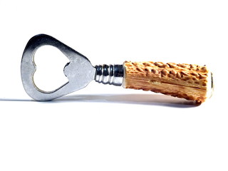 Bottle opener with bone handle