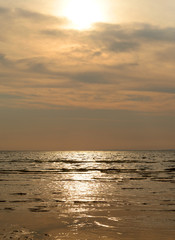 Cloud sunset over sea.