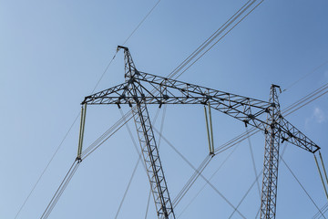 Elements of a high-voltage power line with a voltage of 750,000 volts