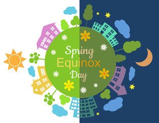 Spring equinox half day half night - 223924595