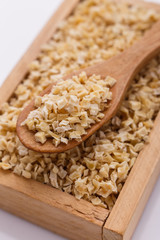 fragrant dried parsnip on a white acrylic background