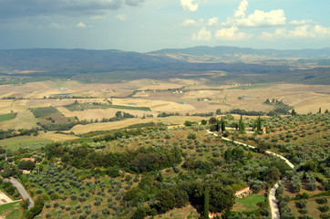 Fototapeta na wymiar Val d’Orcia in der Toskana