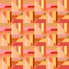 Colorful geometric striped triangle pattern - vector tiled mosaic background illustration