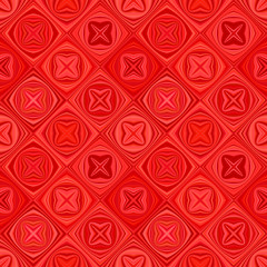 Red geometric diagonal curved shape mosaic pattern background - repeatable design