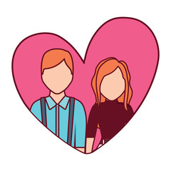 heart with couple design
