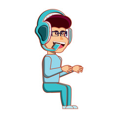 cartoon man icon 