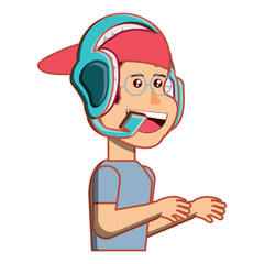 cartoon man icon 