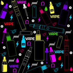 Vape shop or e-cigarette store colorful background texture