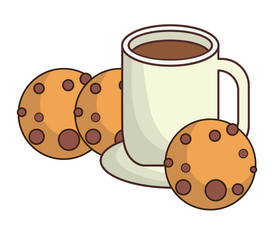 coffee mug and cookies
