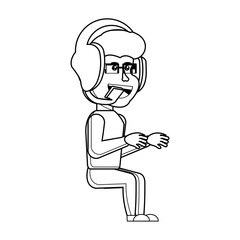 cartoon man icon 
