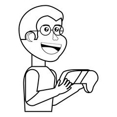 kawaii coffee maker and cookies over white