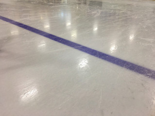 Indoor ice rink, face off, hockey 
