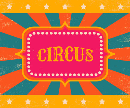 Vintage vector poster for circus.