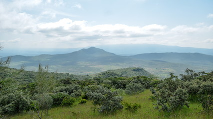Fototapeta na wymiar Panorama of mountains, Mount Ole Sekut, Kenya