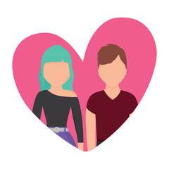 heart with couple design
