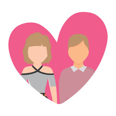 heart with couple design