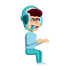 cartoon man icon 