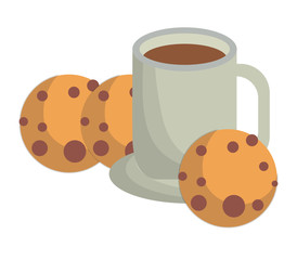 coffee mug and cookies