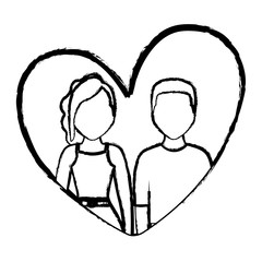 heart with couple design