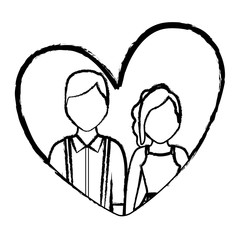 heart with couple design