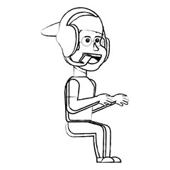 cartoon man icon 
