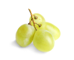 Fresh ripe juicy grapes isolated on white