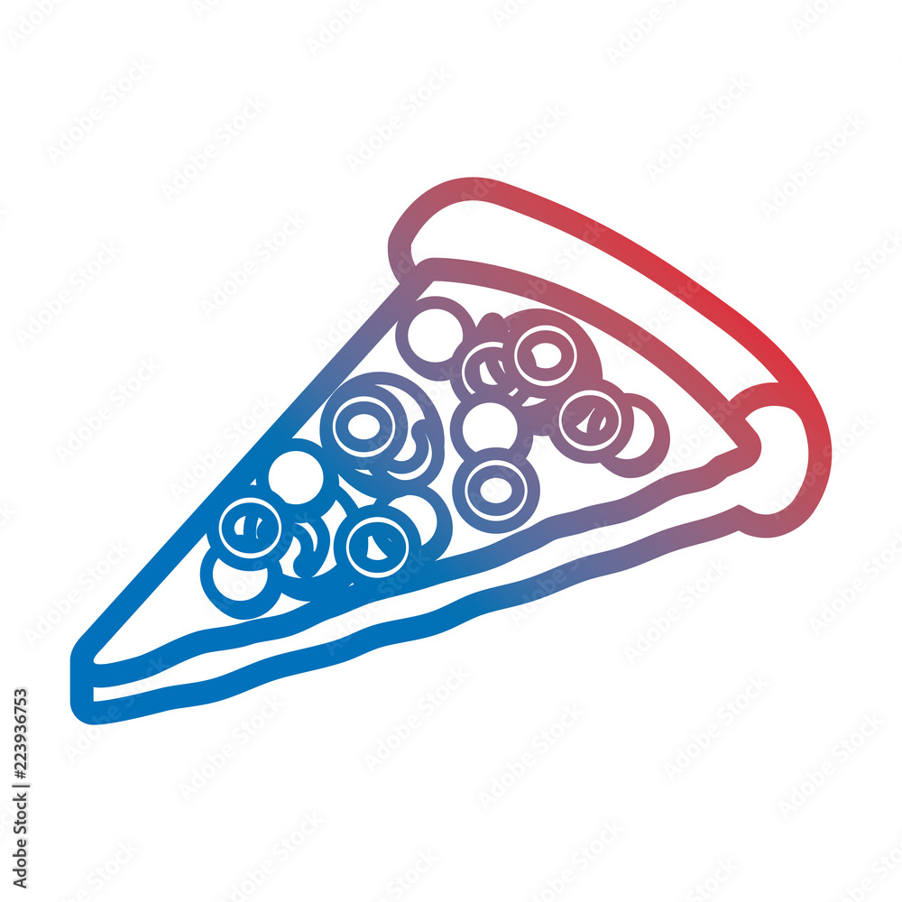 Sticker slice pizza fast food unhealthy icon