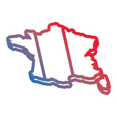 map of french landmark country