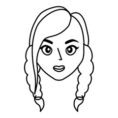 cartoon woman icon