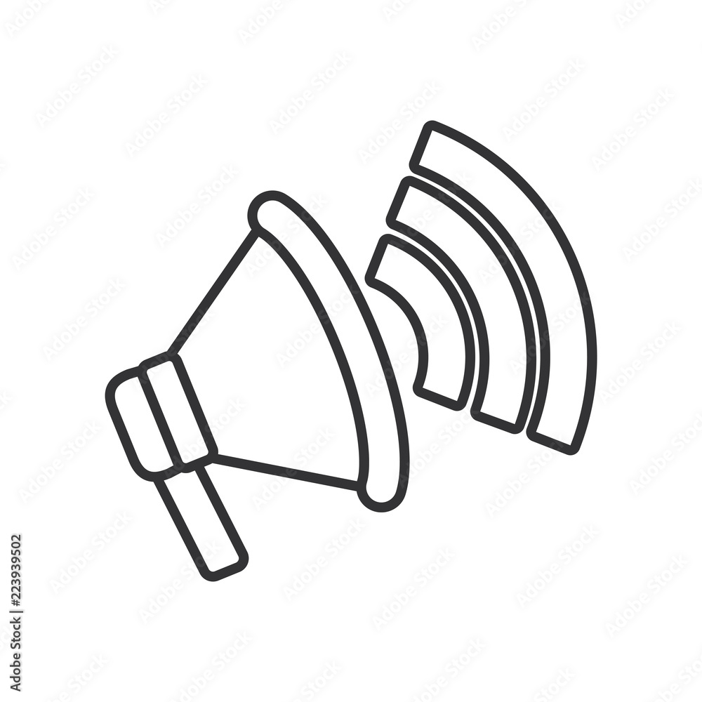 Sticker megaphone device icon