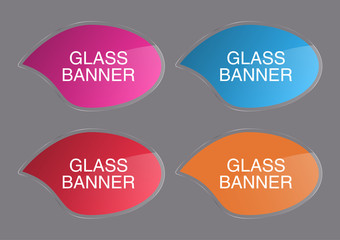 Set Glossy banner ,color buttons for shares for sites, advertising flyers and billboards , advertising, marketing. vector illustration