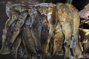 fried fish, for sale