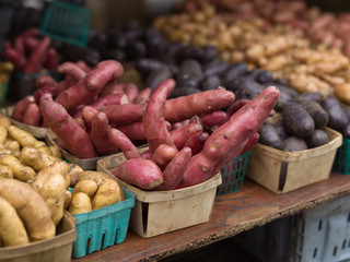 Red finger potatoes