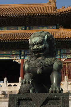 Lion, Gate Of Divine Might, Forbidden City