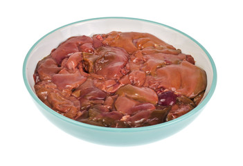 Fresh raw chicken liver, ingredient for cooking