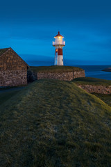 Fototapeta na wymiar lighthouse in capital city faeroe