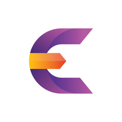 Letter E logo