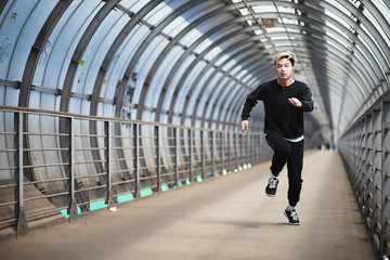 A man in sportswear outdoors