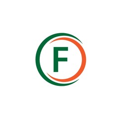 F Company Logo Vector Template Design Illustration
