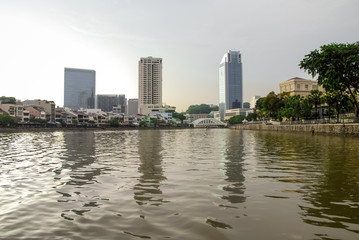 View from the river in Singapore