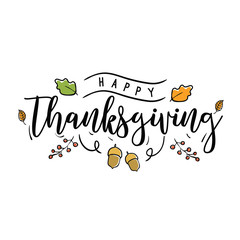Happy Thanksgiving day typography.