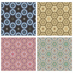 Abstract tile pattern collection set for decoration object, mosaic pattern