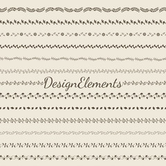 Collection of divider design element vectors