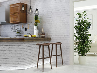 European retro kitchen design