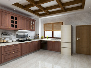 European pastoral retro kitchen