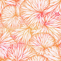 Fototapeta na wymiar Colorful autumn leaves seamless pattern