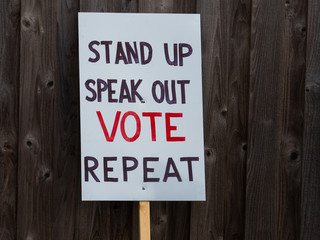 stand up speak out  vote 