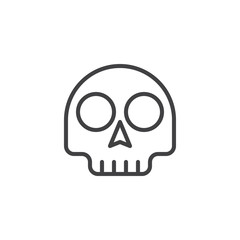 Skull emoticon outline icon. linear style sign for mobile concept and web design. Death line vector icon. Symbol, logo illustration. Pixel perfect vector graphics